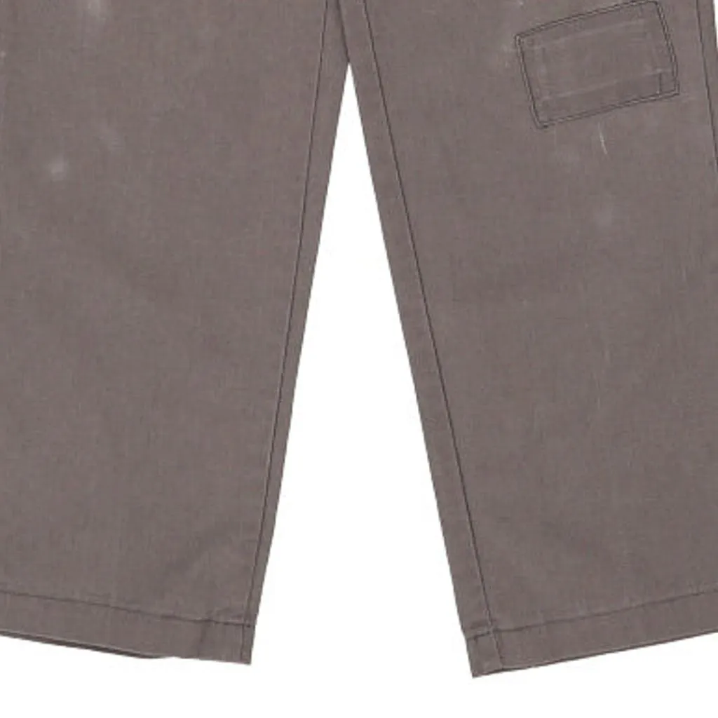 Dickies Trousers - 28W UK 8 Grey Cotton Blend