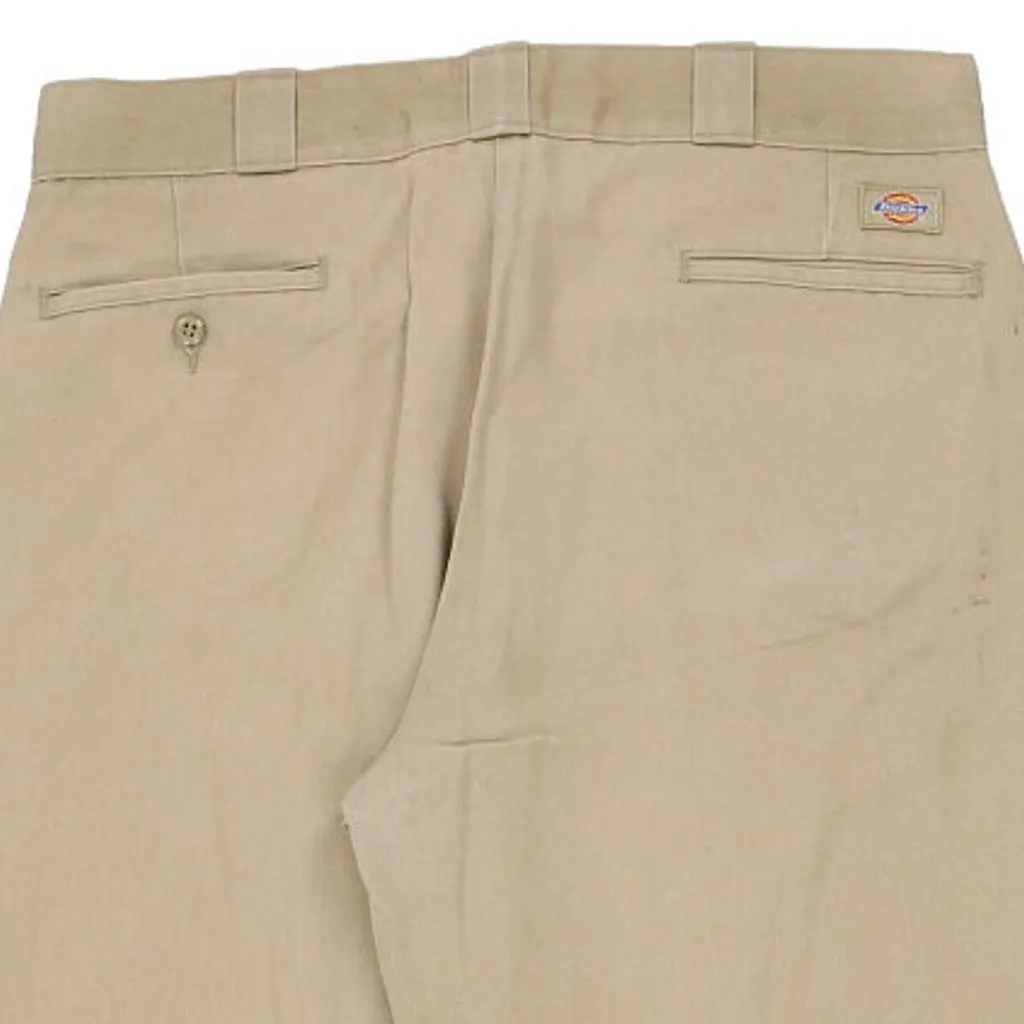 Dickies Trousers - 34W 29L Beige Cotton Blend