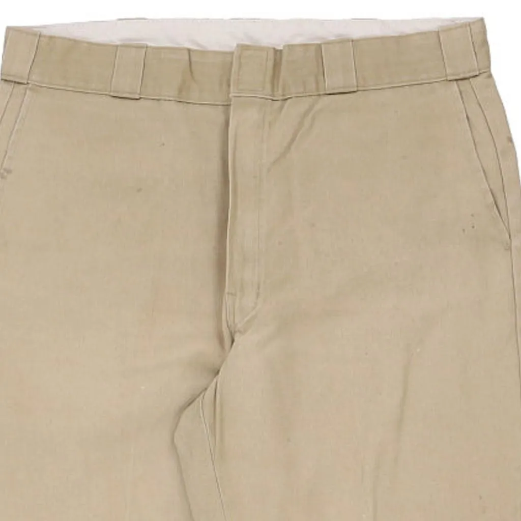 Dickies Trousers - 34W 29L Beige Cotton Blend