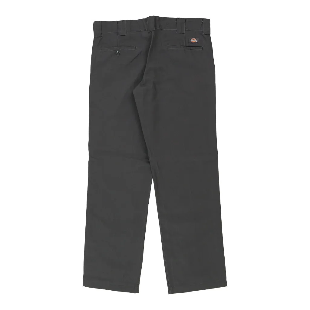Dickies Trousers - 36W 30L Grey Cotton Blend