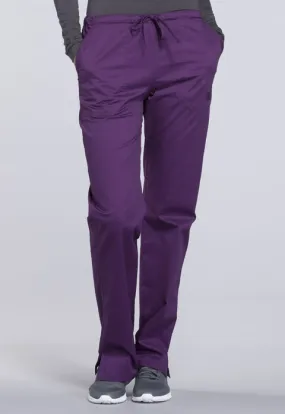DISCO - Cherokee Workwear Mid Rise Straight Leg Drawstring Pant WW130T