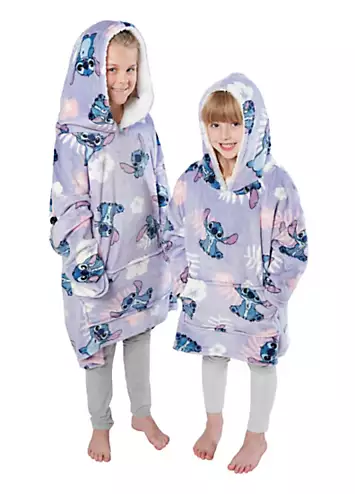 Disney Lilo & Stitch Floral Wearable Hooded Fleece Blanket | Kaleidoscope