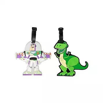 Disney Toy Story Buzz & Rex Green, White & Purple 2 Piece Luggage Tags | Kaleidoscope