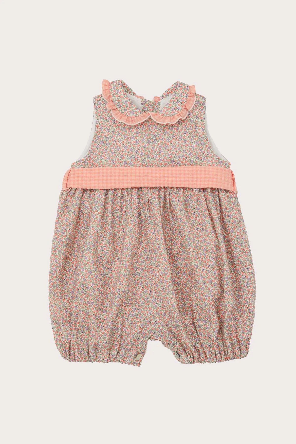 Ditsy Floral Romper - Coral (3M - 3Y)