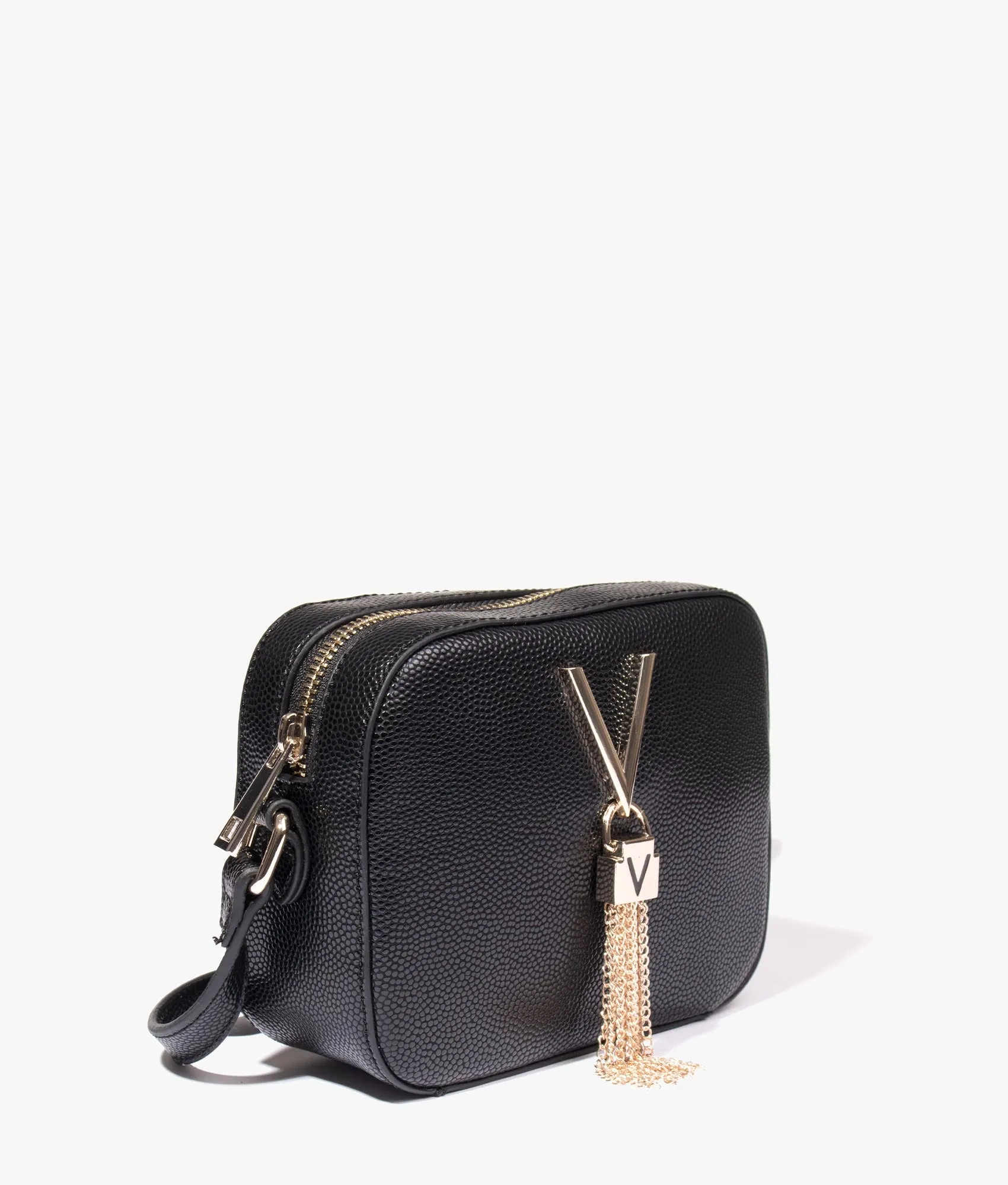 Divina camera bag in black & gold