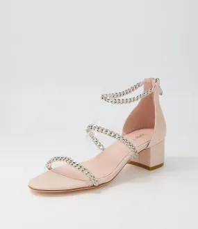 DJANGO & JULIETTE Adina Clear Nude Vinylite Leather Sandals