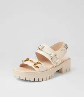 DJANGO & JULIETTE Briming Vanilla Box Leather Sandals