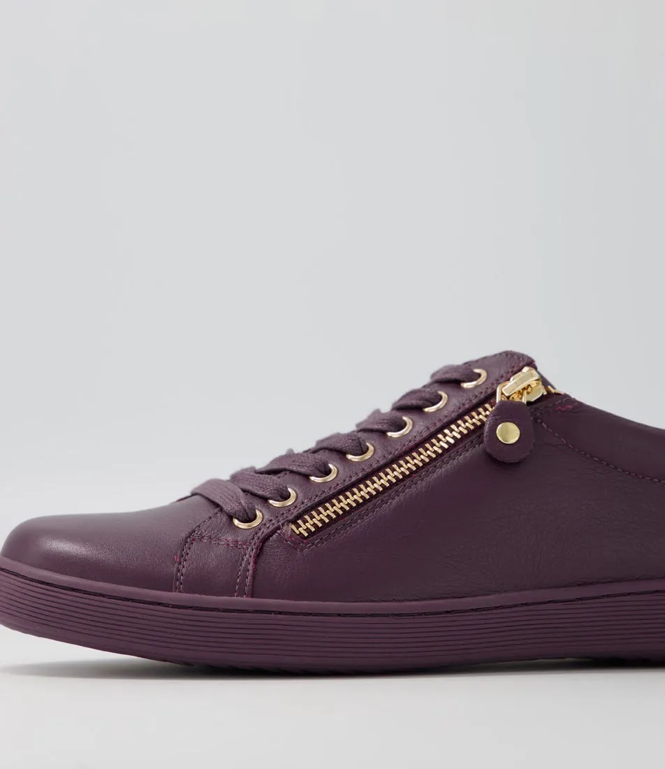 DJANGO & JULIETTE Donat Purple Leather Sneakers