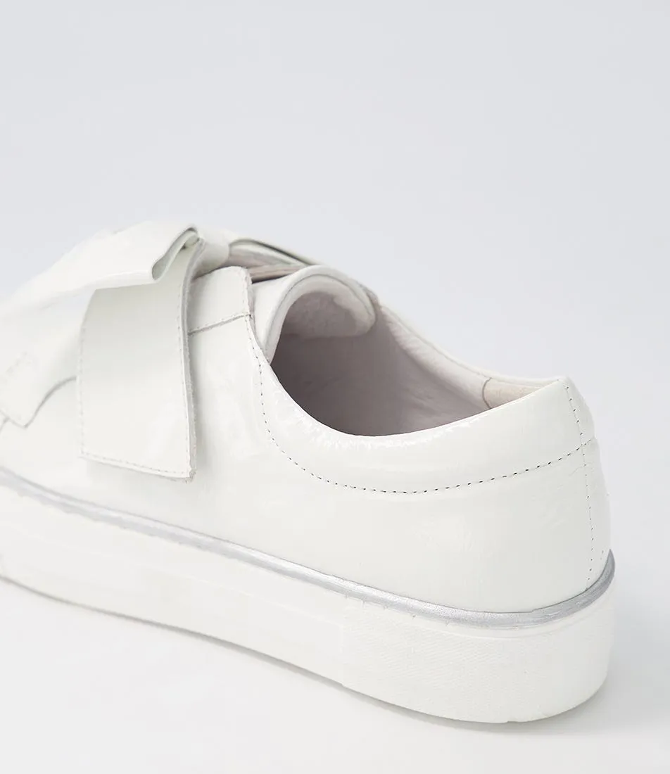 DJANGO & JULIETTE Folko White Patent Leather Sneakers