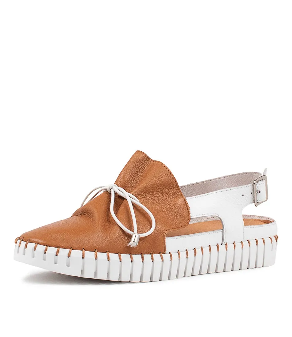 DJANGO & JULIETTE Harry Dark Tan Leather Sneakers