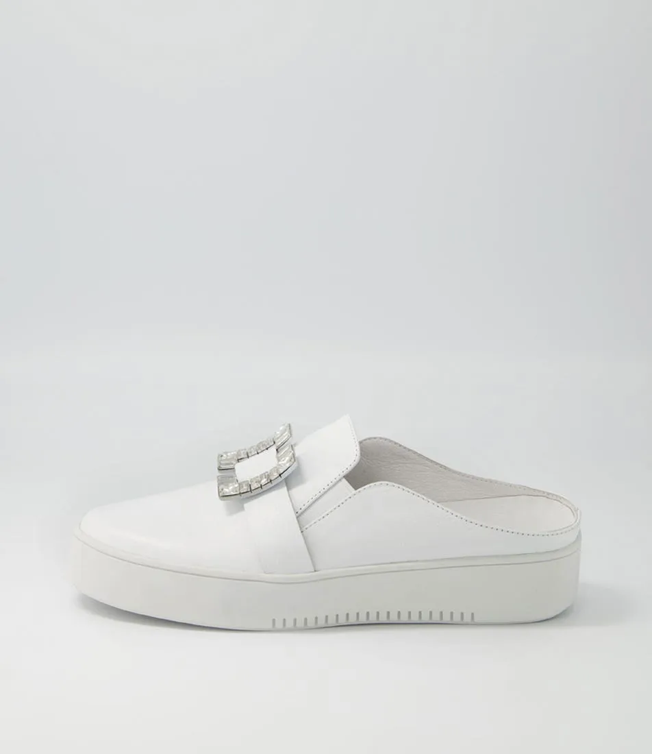 DJANGO & JULIETTE Laeman White Leather Sneakers Ws