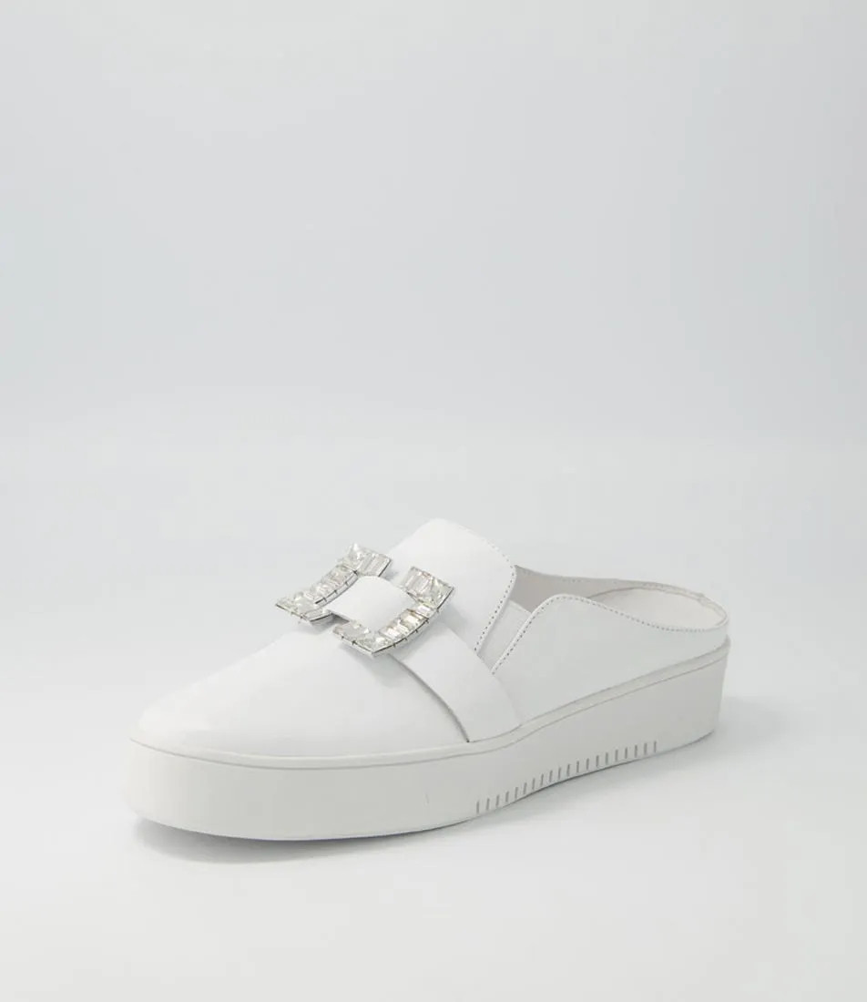 DJANGO & JULIETTE Laeman White Leather Sneakers Ws