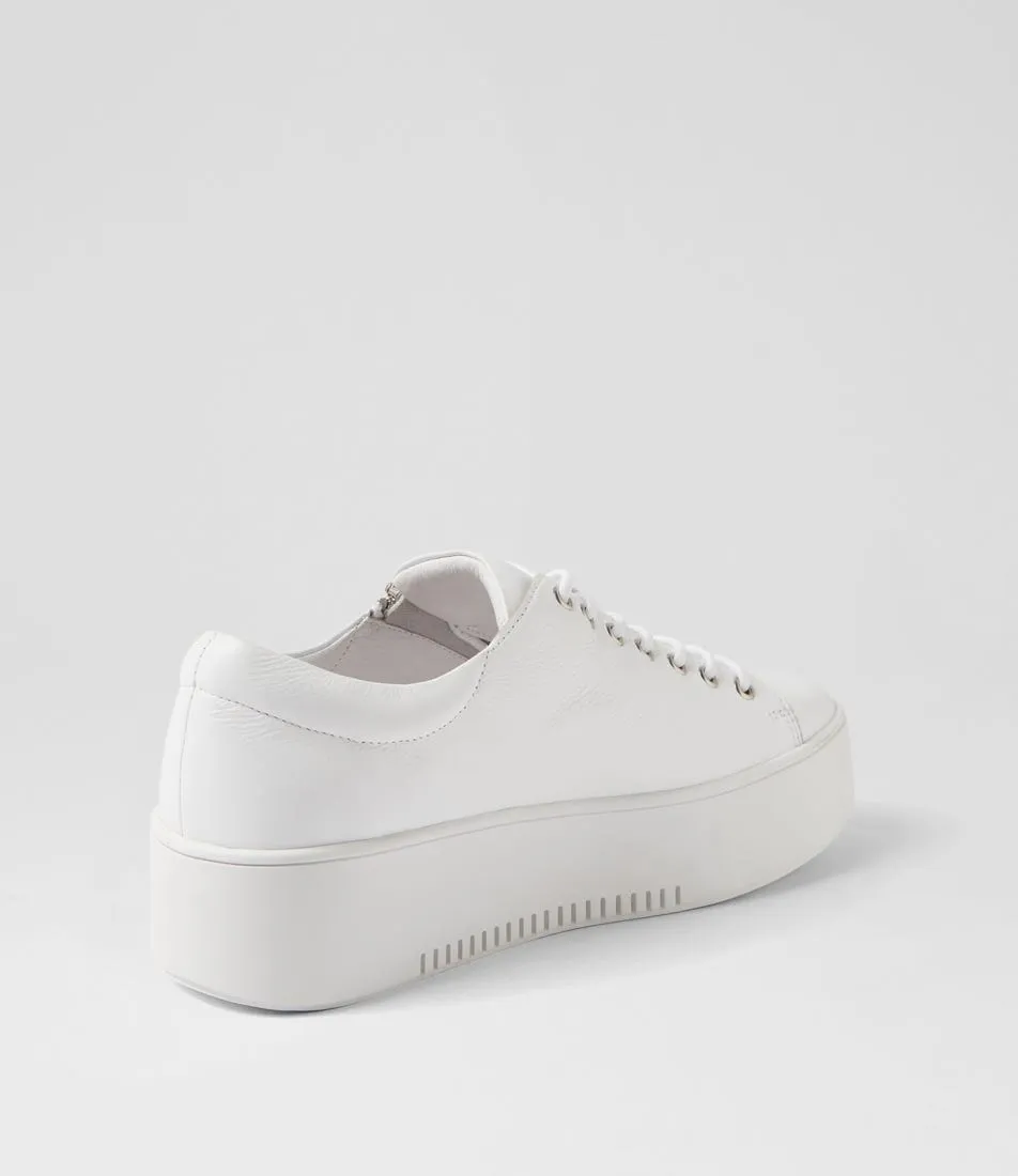 DJANGO & JULIETTE Wolak White Black Leather Sneakers