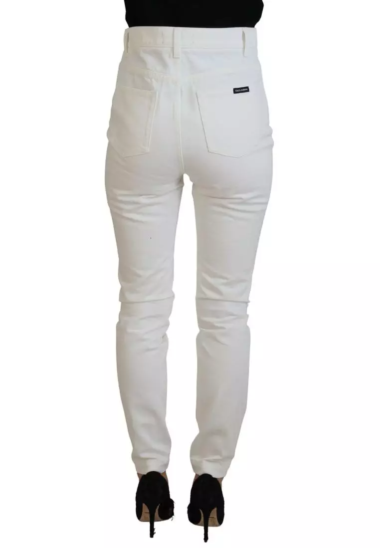 Dolce & Gabbana Dolce & Gabbana High Waist Skinny Denim Cotton Jeans
