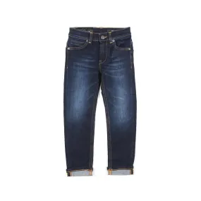 Dondup Dark Blue Stone Wash Jeans For Children And Teen