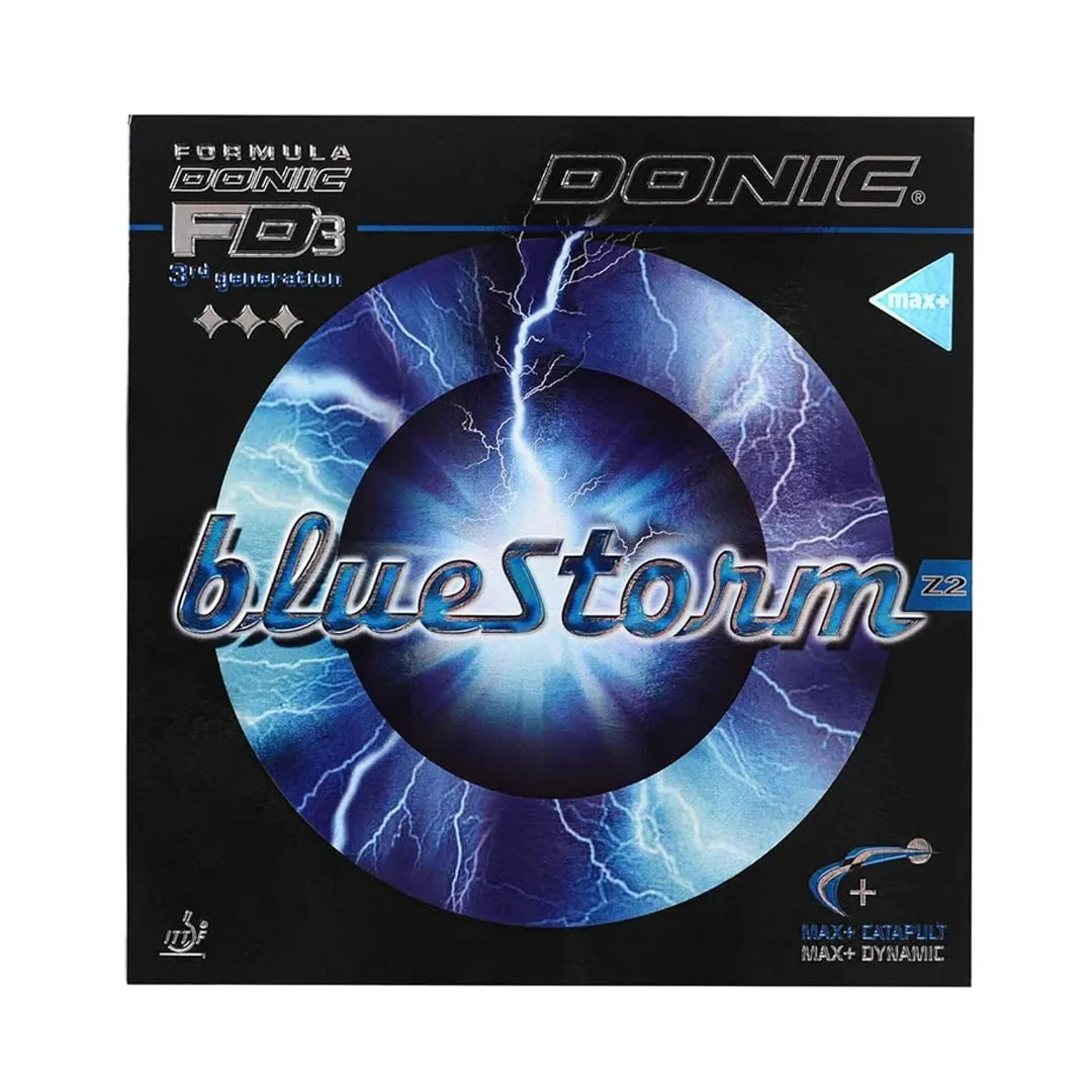 Donic Bluestorm Z2 Max+ Table Tennis Racquet  Rubber - Blue