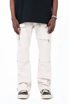 Double Knee Multi Pocket Zipper Trousers