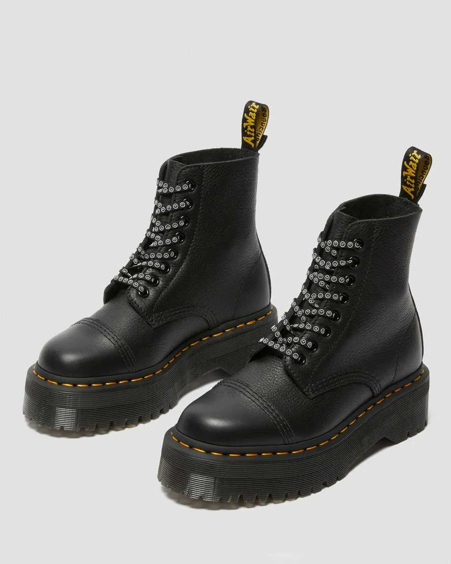 DR MARTENS SINCLAIR LAZY OAF LEATHER PLATFORM - BLACK PISA