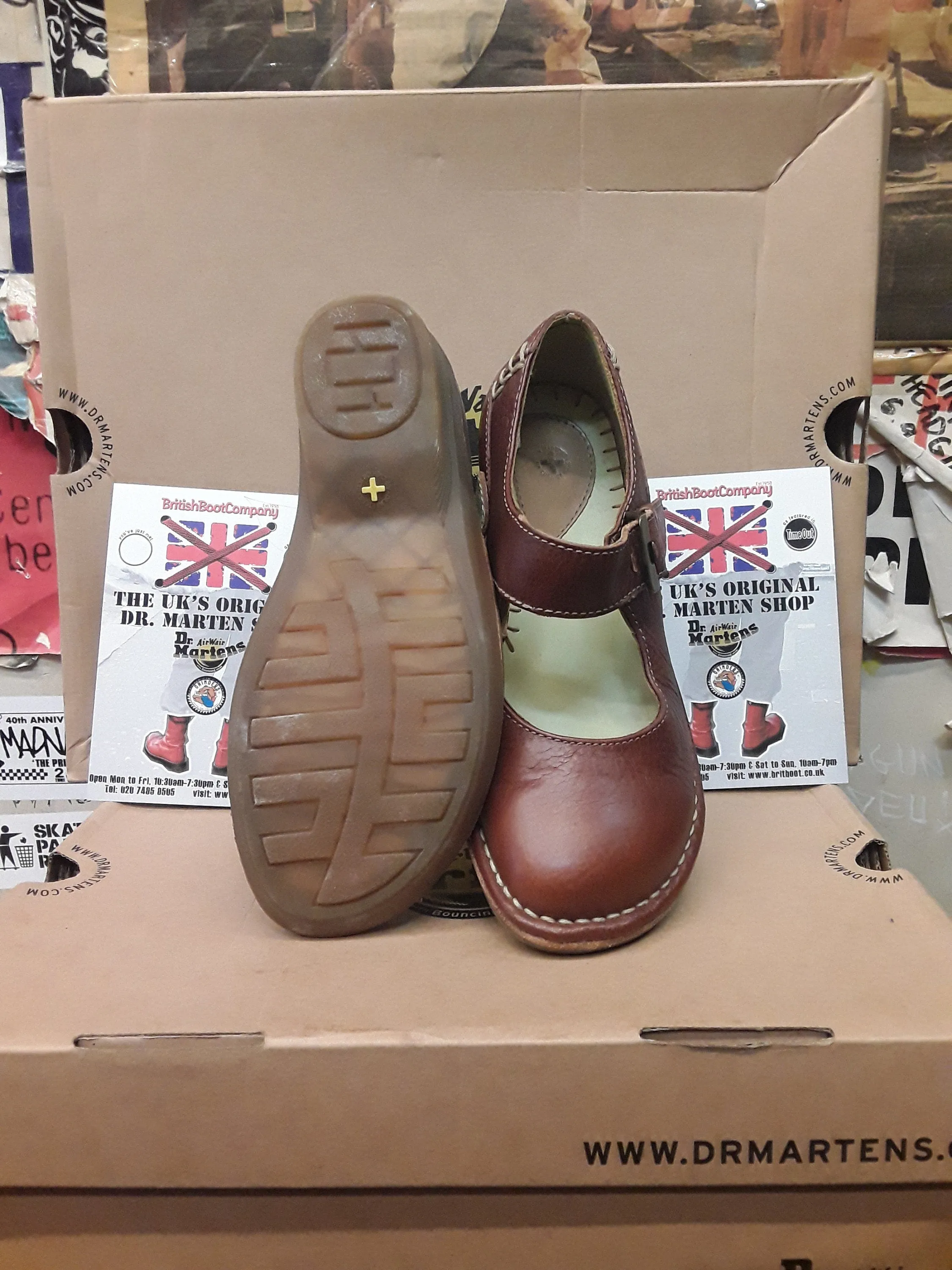 Dr Martens Tan Athena Mary Jane's Size 4