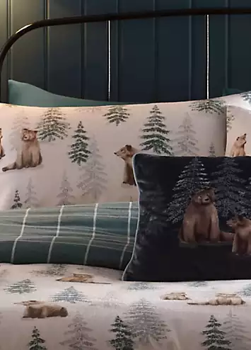 Dreams & Drapes Bear Walks 100% Brushed Cotton Duvet Cover Set | Kaleidoscope