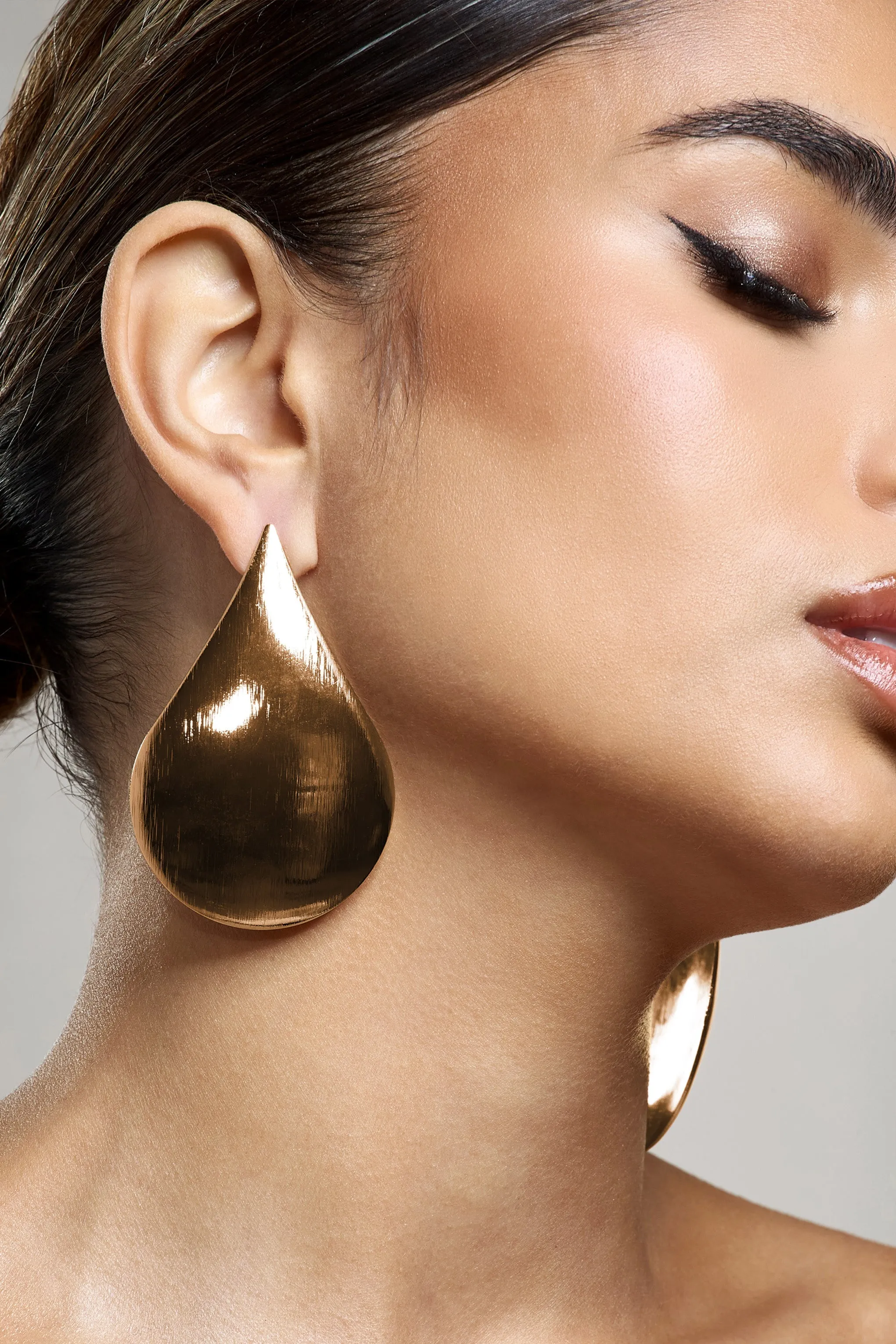 Droplet | Gold Statement Teardrop Earrings