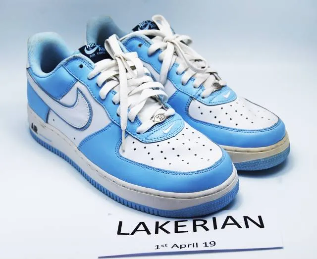 DS nike air force 1 2005 white blue size 10.5us