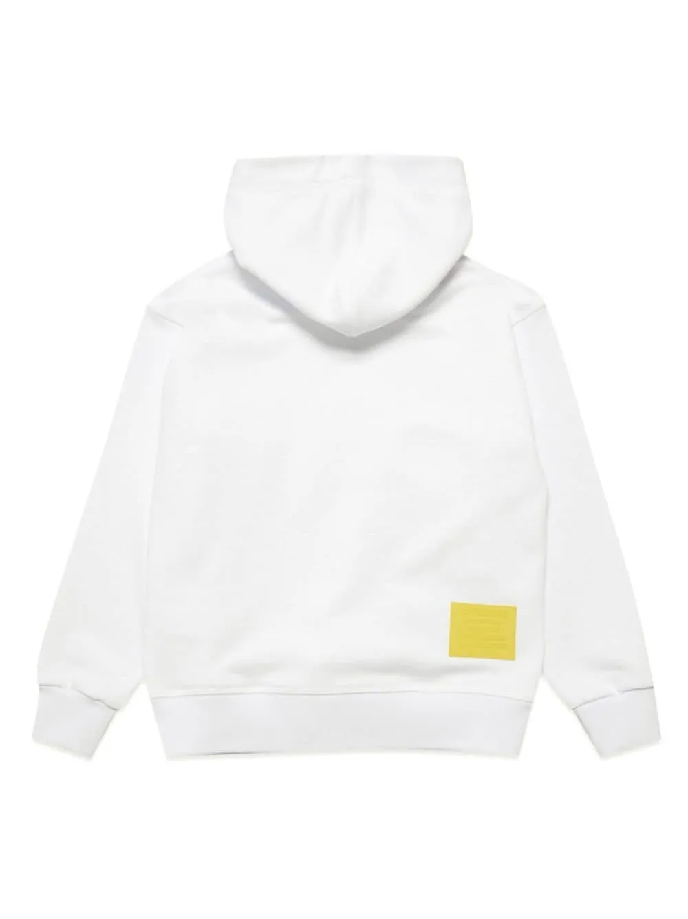 DSQUARED2 KIDS logo-appliqué cotton hoodie - White