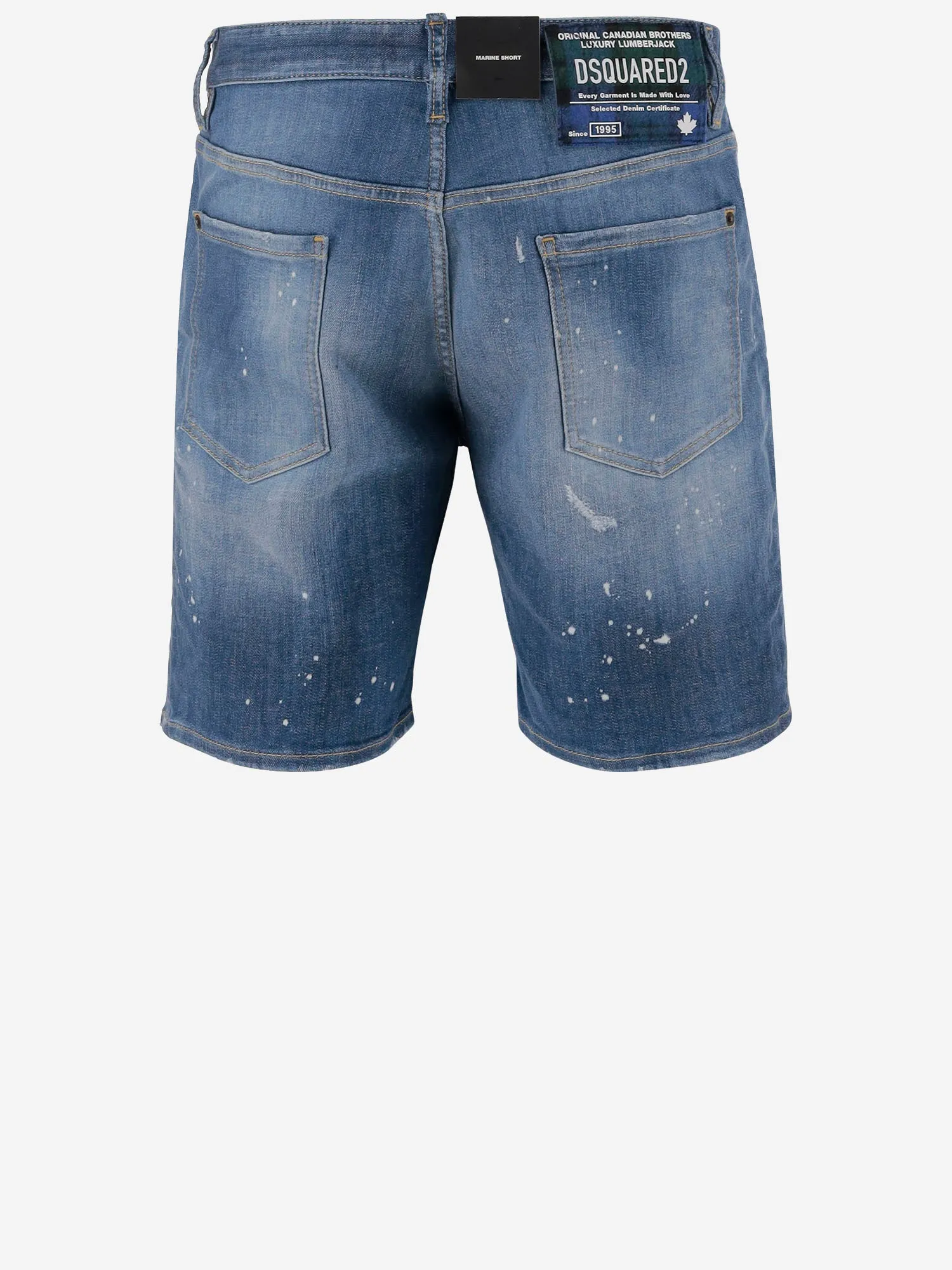 Dsquared2 Stretch Cotton Blend Denim Short Jeans