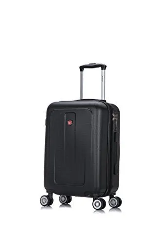 Dukap Luggage Crypto Lightweight Hardside Spinner 20'' Inches Carry-On Black