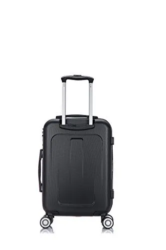 Dukap Luggage Crypto Lightweight Hardside Spinner 20'' Inches Carry-On Black