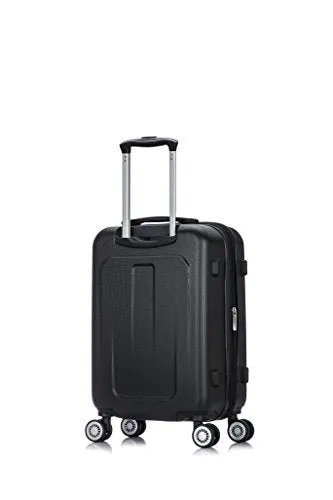 Dukap Luggage Crypto Lightweight Hardside Spinner 20'' Inches Carry-On Black