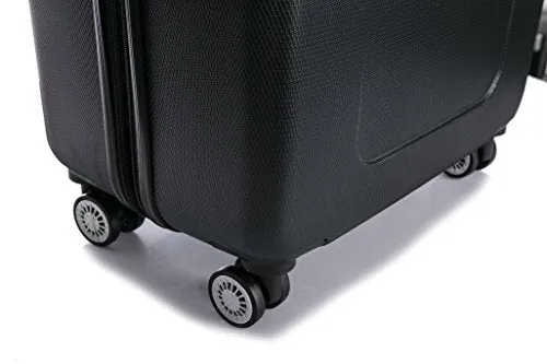 Dukap Luggage Crypto Lightweight Hardside Spinner 20'' Inches Carry-On Black