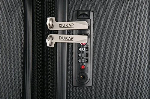 Dukap Luggage Crypto Lightweight Hardside Spinner 20'' Inches Carry-On Black