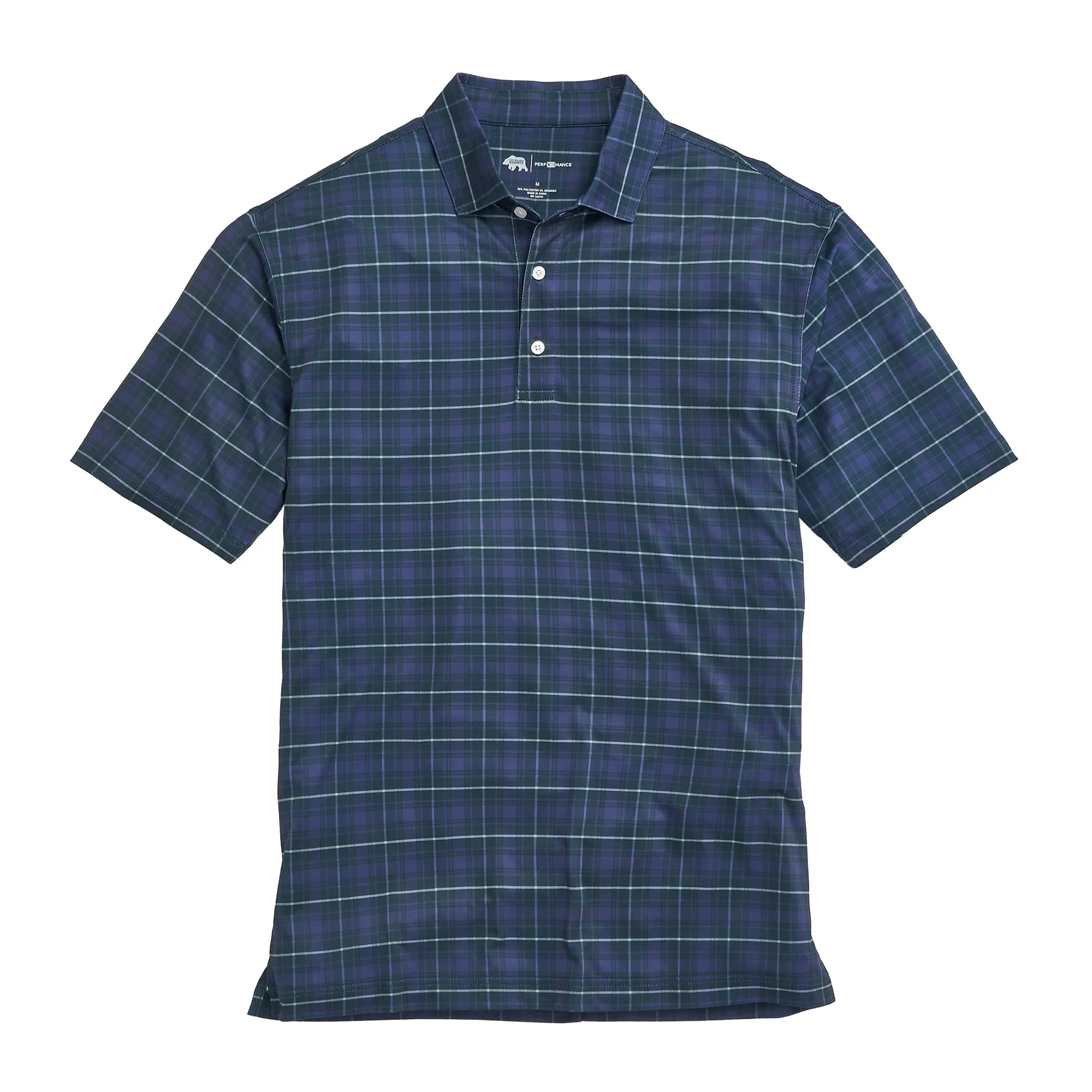 Dutton Plaid Printed Performance Polo