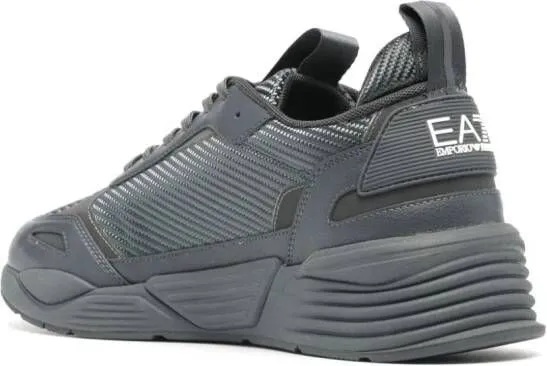 Ea7 Emporio Armani logo-print panelled sneakers Grey