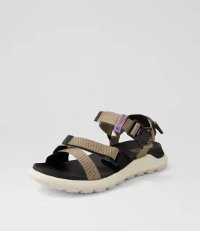 ECCO Exowrap W Moon Rock Taupe Fabric Sandals