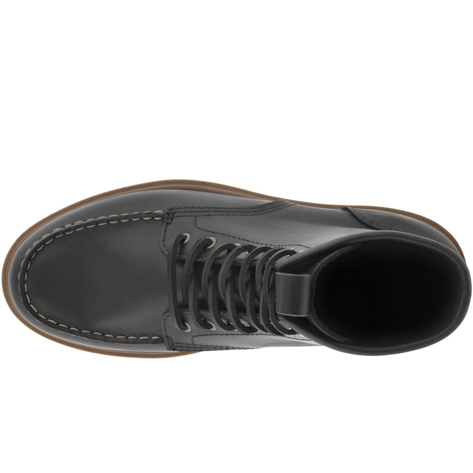 ECCO Mens Staker 6 Moc-Toe Leather Chunky Sole Boots