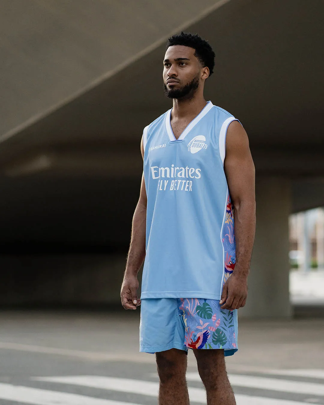 ED7:R2 - Mens Rainforest Basketball Vest - Sky Blue