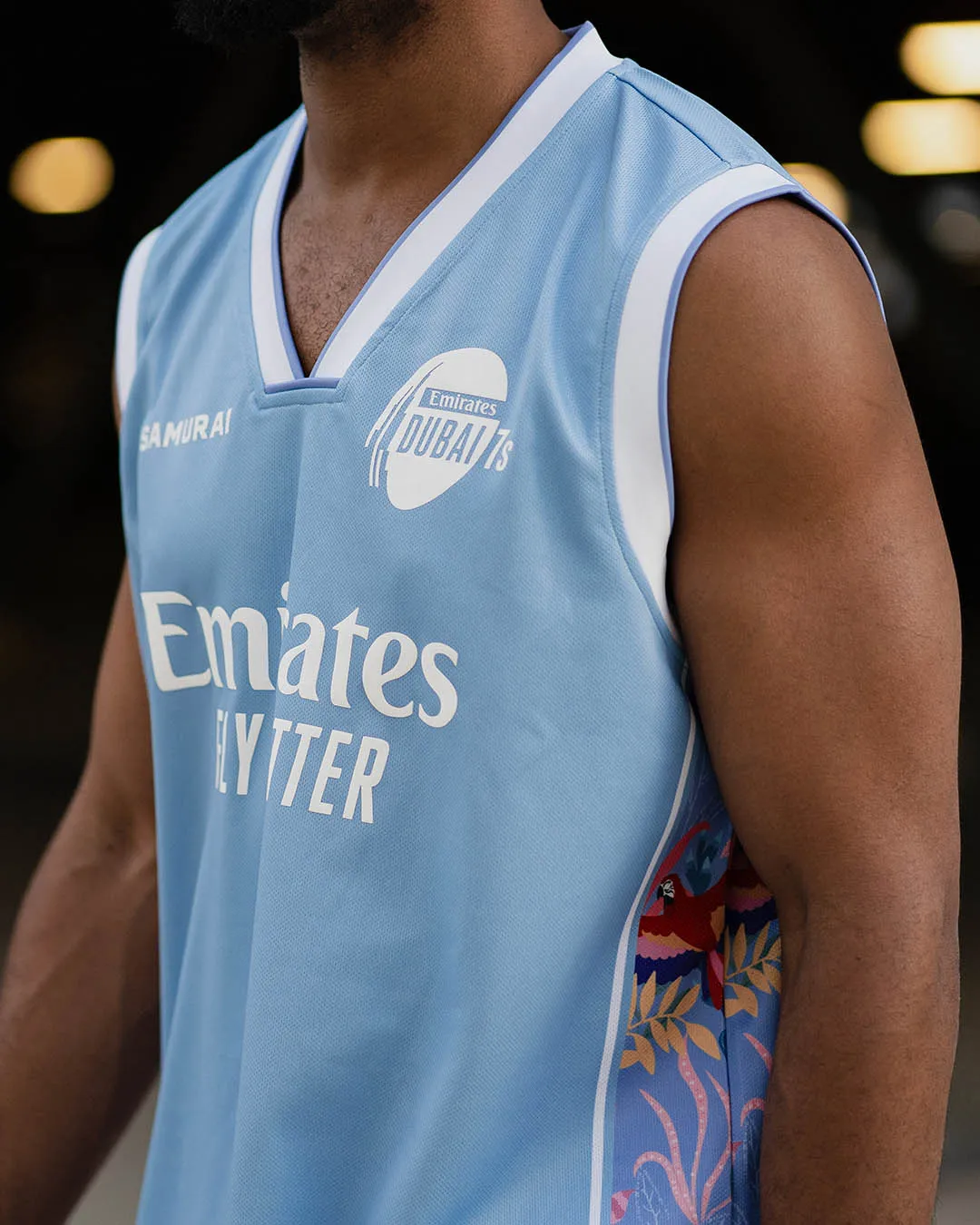 ED7:R2 - Mens Rainforest Basketball Vest - Sky Blue