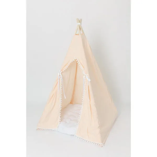 E&E Maddie Play Tent, Peach/White