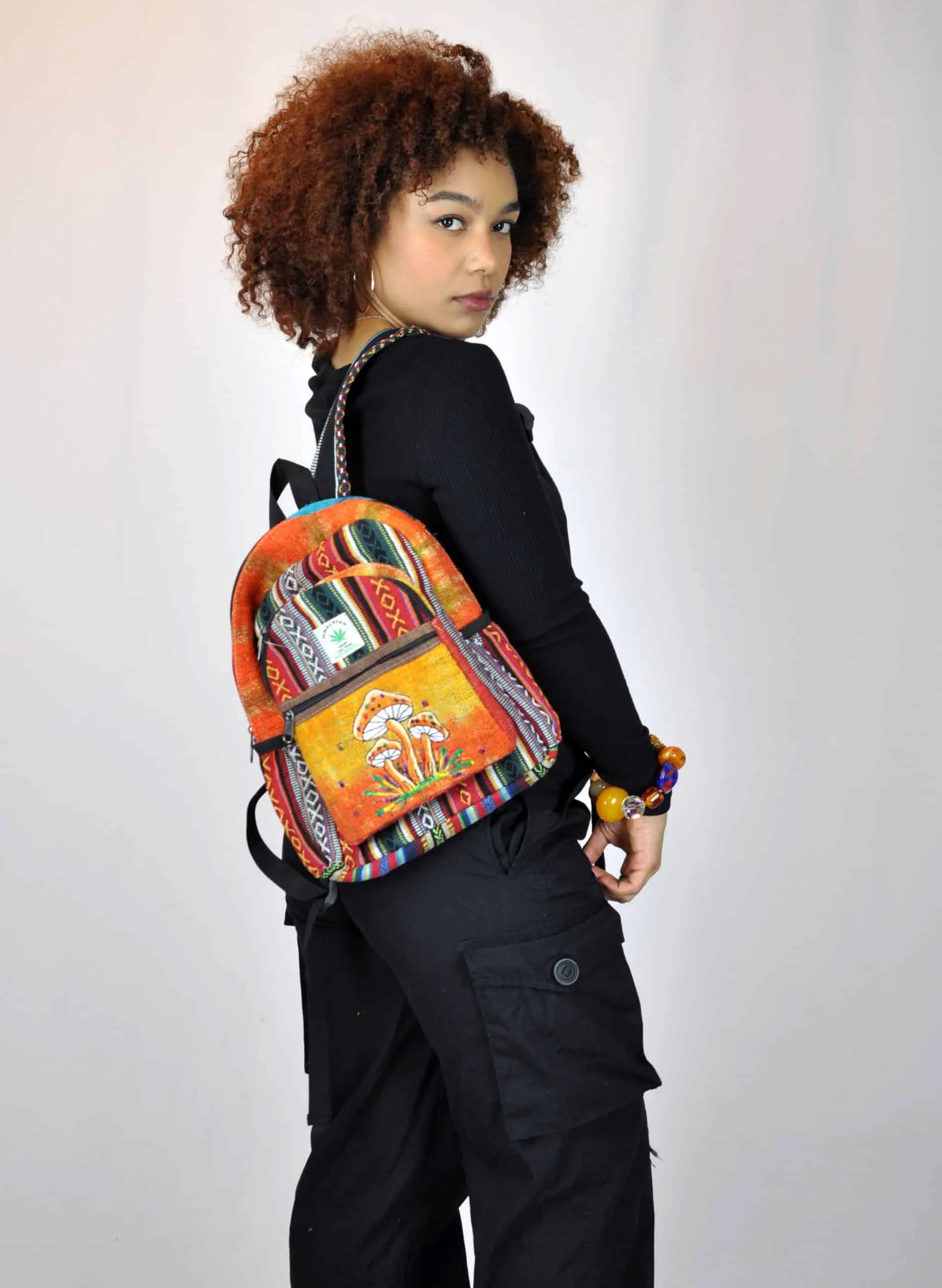 Ekua Hemp Mushroom Backpack - African Clothing Store | JT Aphrique