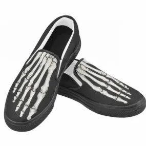Elliz women's skeleton foot slip-on skater sneakers black soles