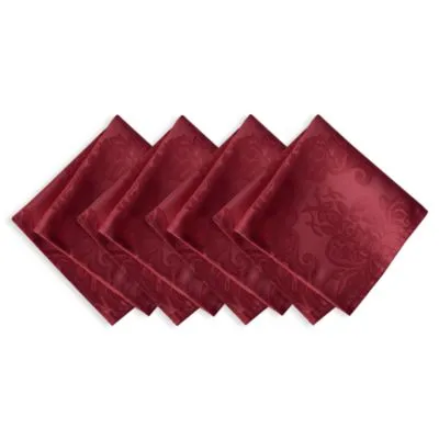 Elrene Barcelona Jacquard Damask Napkins, Set of 4