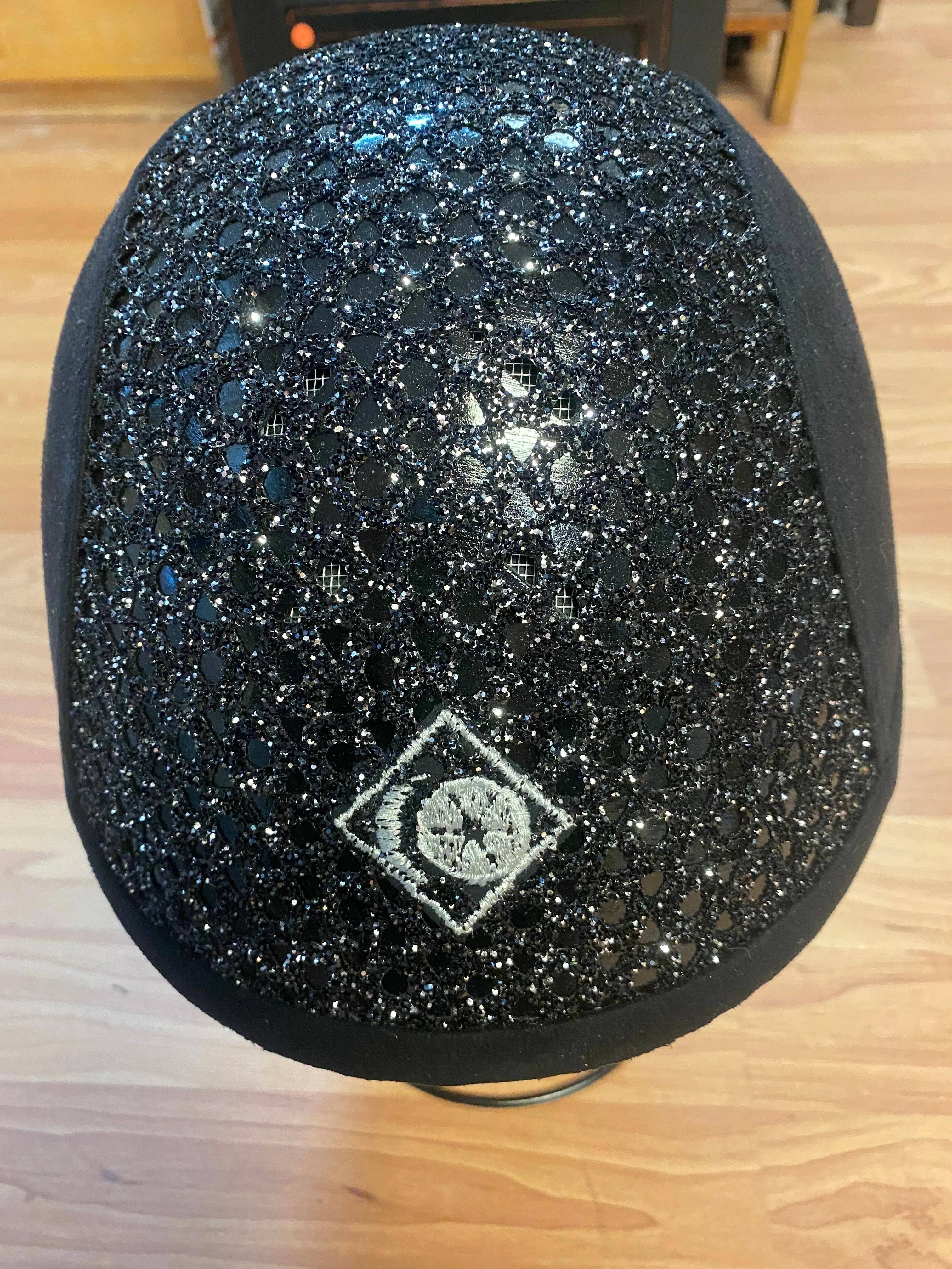 eLumenAyr Black Suede Helmet - 58