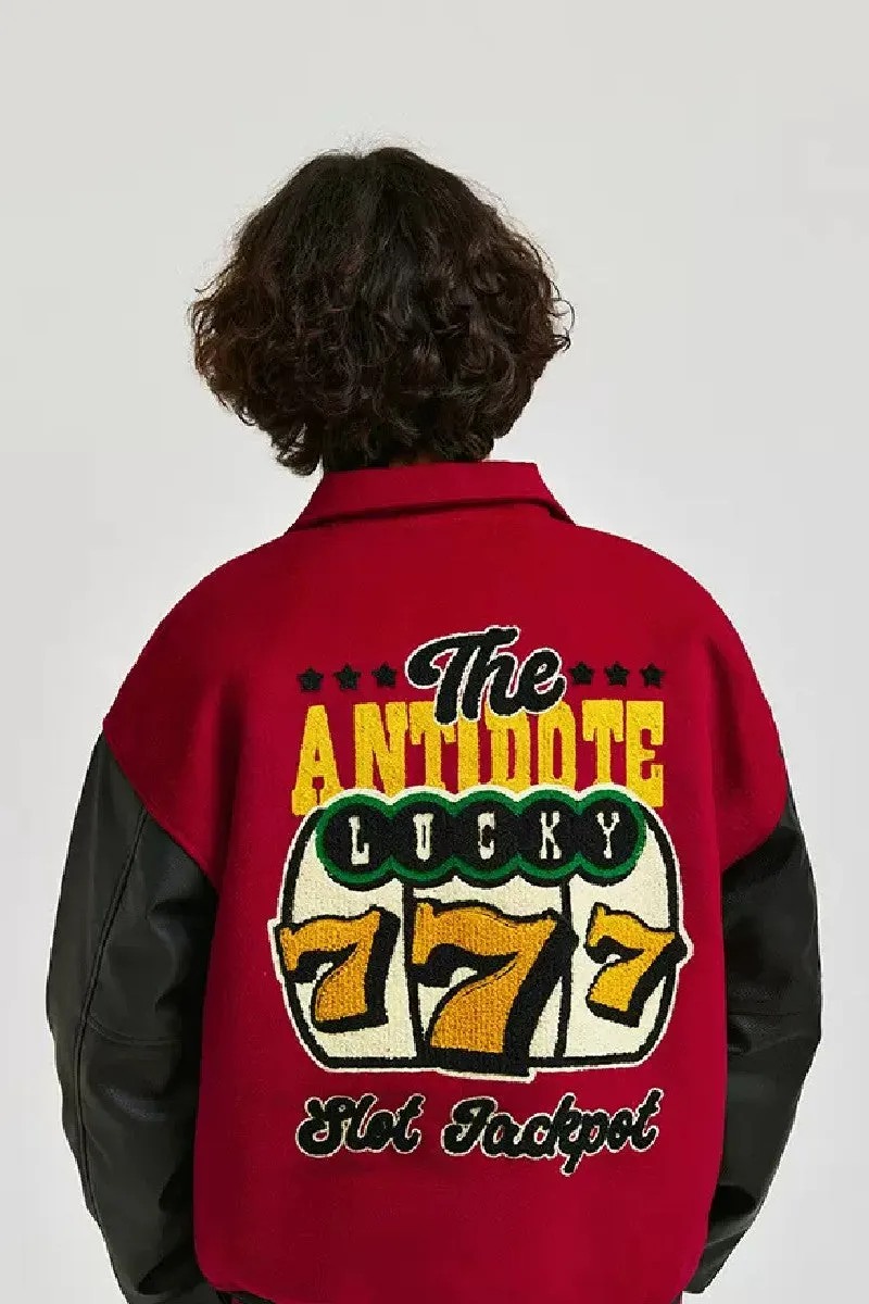 Embroidered Slots Varsity Jacket