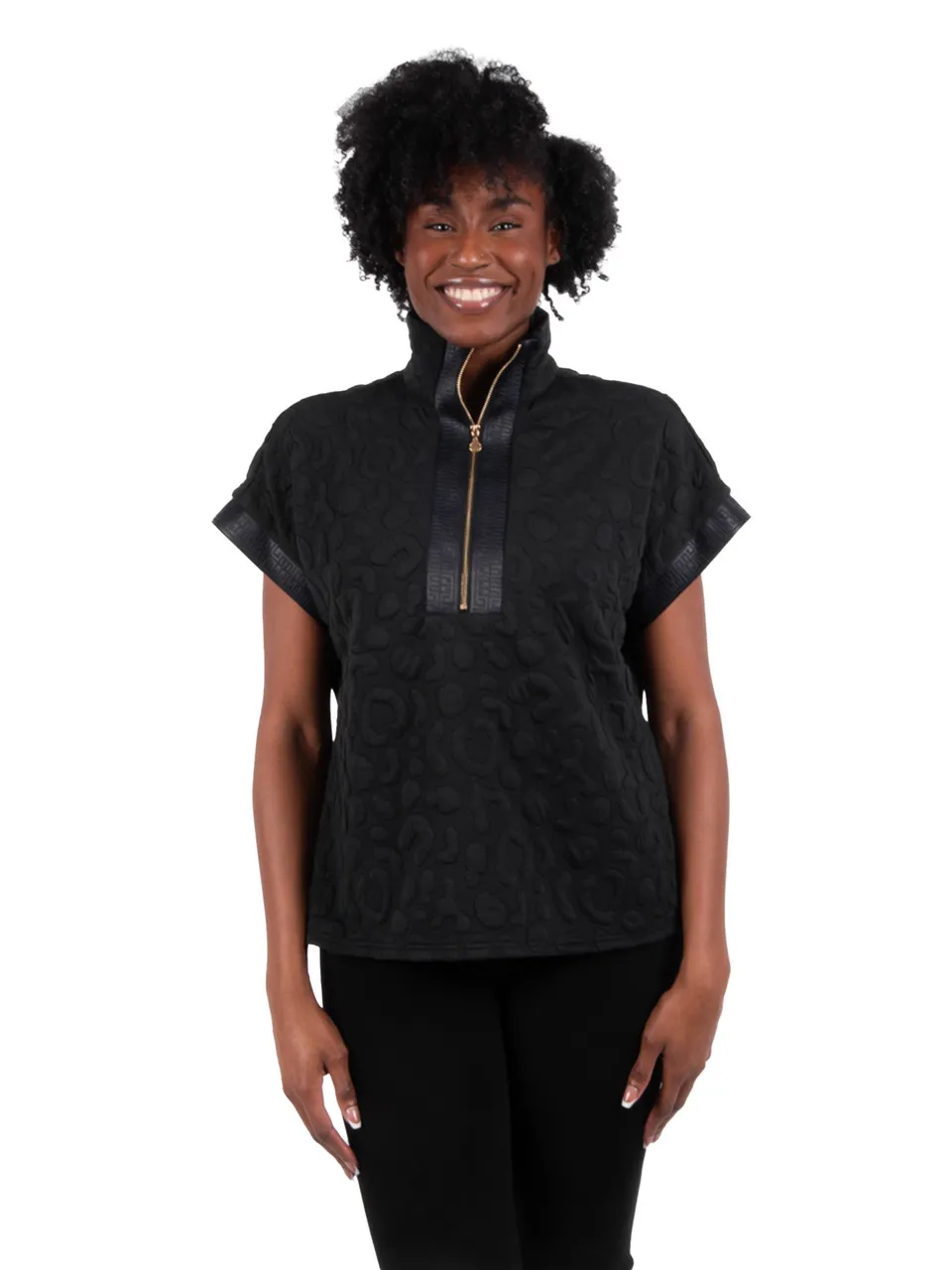 Emily McCarthy Poppy Pullover- Black Cheetah