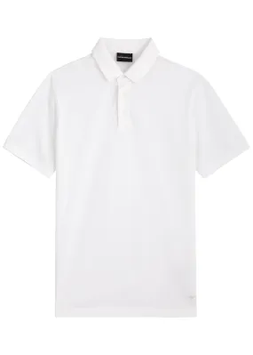 EMPORIO ARMANI Jacquard cotton polo shirt -                         -                     -                
