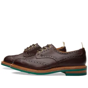 END. x Tricker's Club Sole Bourton BrogueBurgundy & Green
