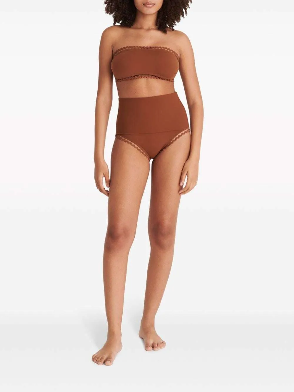 ERES Mix bandeau bikini top - Brown