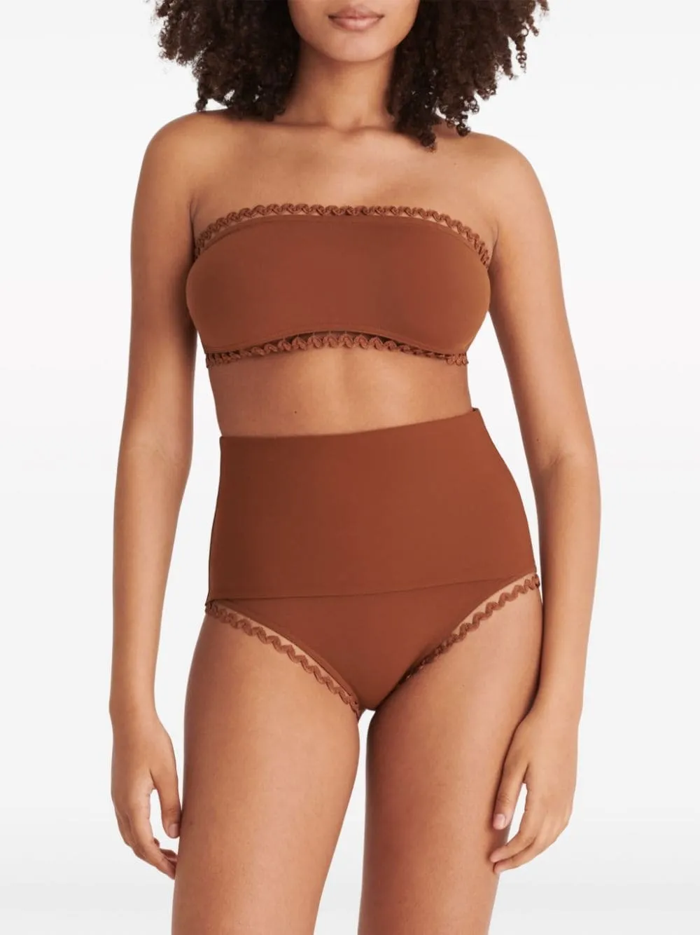 ERES Mix bandeau bikini top - Brown